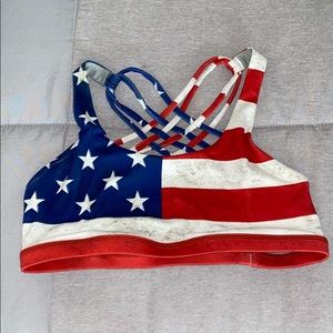 American Flag sports bra. Born Primitive